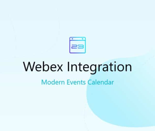 MEC Webex Integration Addon – Modern Events Calendar 1.2.0