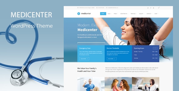 MediCenter Theme – Health Medical Clinic WordPress Theme 16.1