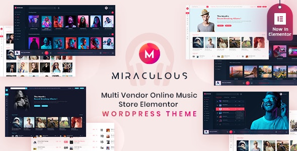 Miraculous Theme - Multi Vendor Online Music Store Elementor WordPress Theme 2.0.10