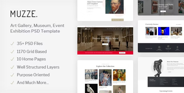 Muzze Theme- Museum Art Gallery Exhibition WordPress Theme 1.6.9
