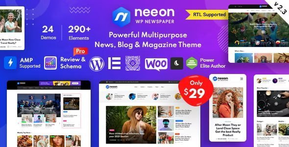 Neeon Theme - WordPress News Magazine Theme 3.1.1