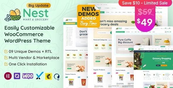 Nest Theme - Grocery Store WooCommerce WordPress Theme 1.8.6
