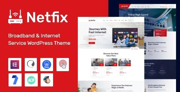 Netfix Theme – Broadband & Internet Services WordPress Theme + RTL 2.0.2