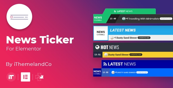 News Ticker For Elementor 2.4