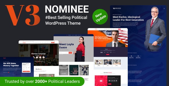 Nominee Theme - Political WordPress Theme for Candidate/Political Leader 3.8