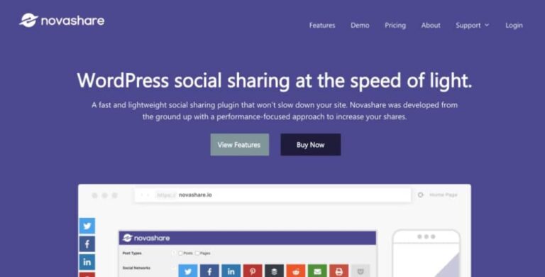Novashare – WordPress Social Sharing Plugin 1.6.5