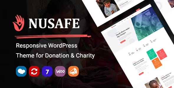 Nusafe Theme | Responsive WordPress Theme for Donation & Charity 1.25