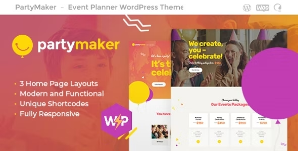 PartyMaker Theme | Event Planner & Wedding Agency WordPress Theme 1.1.14