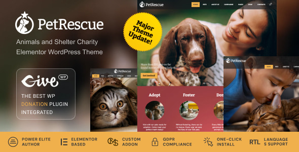 Pet Rescue Theme - Animals and Shelter Charity WP Theme 2.2.0