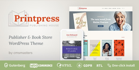 Printpress Theme - Book Publishing WordPress Theme 1.2.4