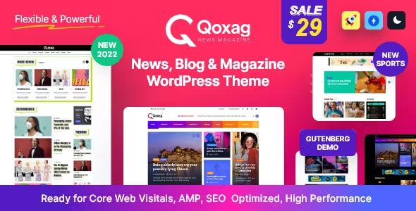 Qoxag - WordPress News Magazine Theme 2.1.1