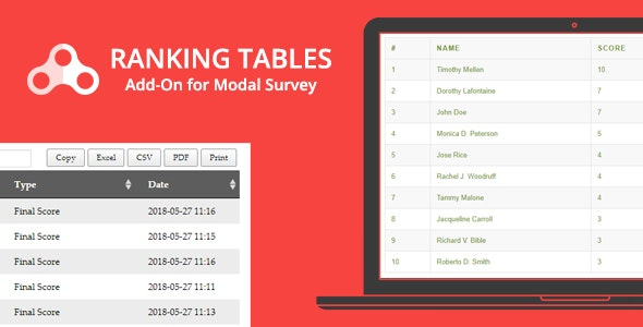 Ranking Tables - Modal Survey Add-on 1.0.3
