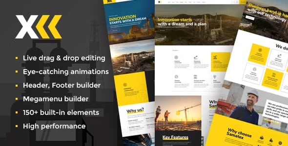 Samatex Theme - Industrial WordPress Theme + Woocommerce 4.9