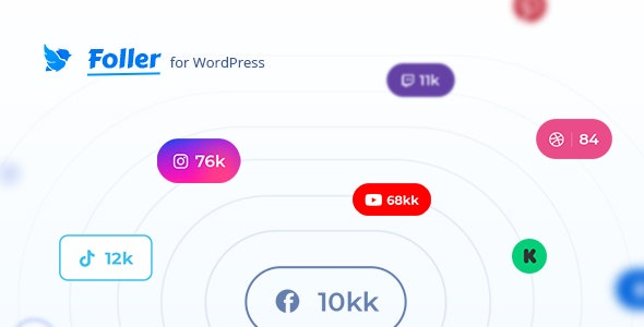 Social followers bar for WordPress – Foller 1.2.5