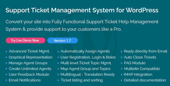 Support Ticket Management System for WordPress 1.9