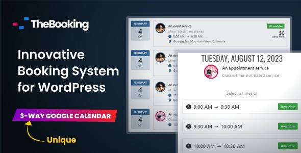 Team Booking - WordPress Booking and Appointment Scheduling System 2.5.8