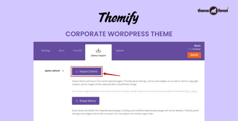 Themify Corporate WordPress Theme + Activation 7.5.7
