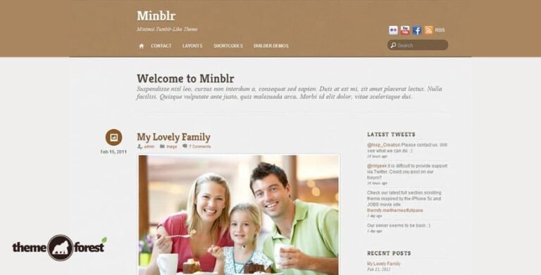 Themify Minblr WordPress Theme + Activation 7.5.1