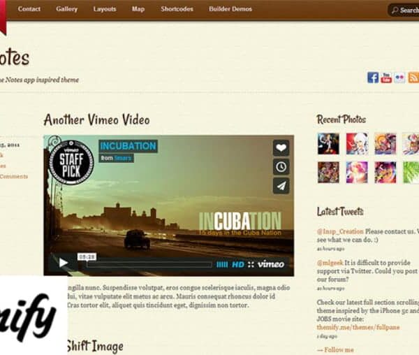 Themify Notes WordPress Theme + Activation 7.5.5