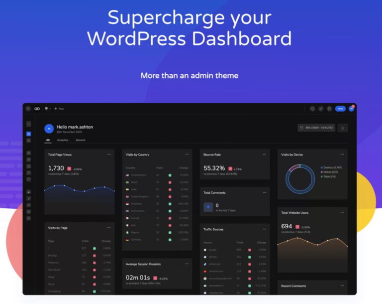 UiPress Pro | Admin 2020 Pro Modern WordPress Dashboard Theme 3.4.02