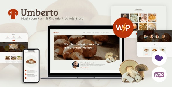 Umberto Theme - Mushroom Farm & Organic Products Store WordPress Theme 1.2.8