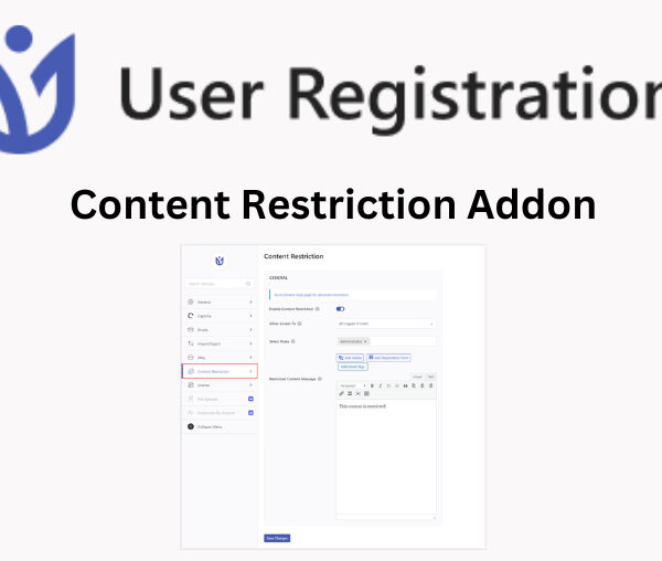 User Registration Content Restriction Addon 1.3.4