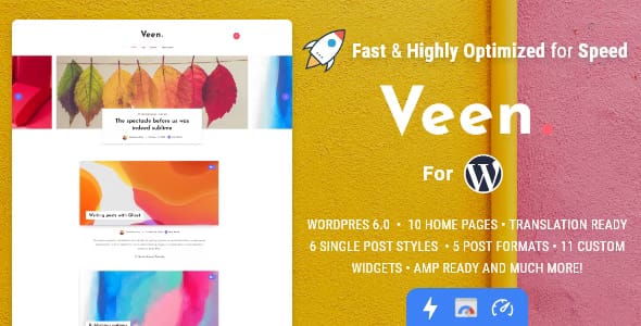Veen - Minimal Lightweight AMP Blog for WordPress 2.6.0