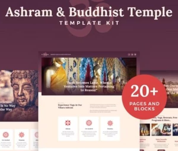 Vihara - Ashram & Oriental Buddhist Temple Elementor Template Kit