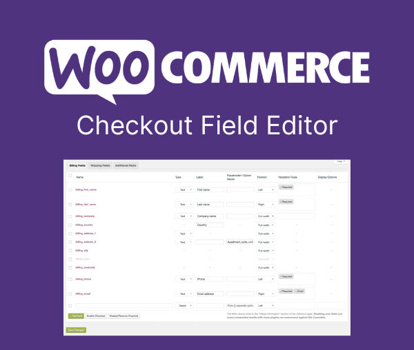 WooCommerce Checkout Field Editor Premium 1.7.25