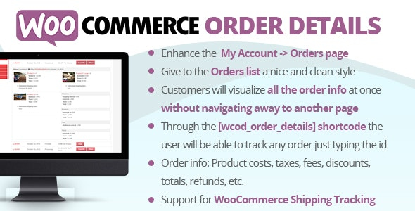 WooCommerce Order Details 3.1