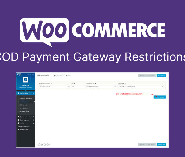 WooCommerce Partial COD - Payment Gateway Restrictions & Fees 1.5