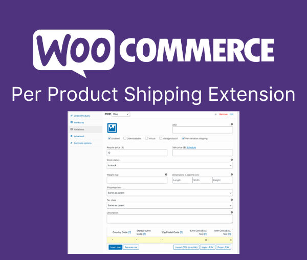 WooCommerce Per Product Shipping Extension 2.7.2