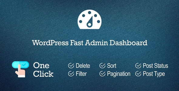 WordPress Fast Admin Dashboard 5.0