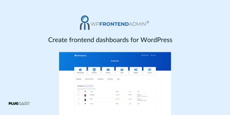 WP Frontend Admin Premium | Create frontend dashboards for WordPress 1.22.5