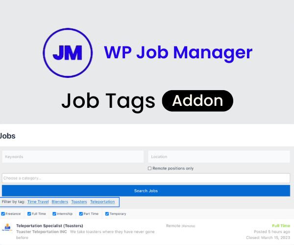 WP Job Manager Job Tags Addon 1.4.6