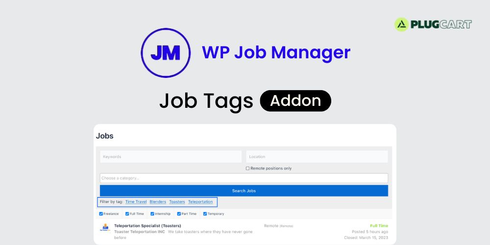 WP Job Manager Job Tags Addon 1.4.6 WP Job Manager Job Tags Addon 1.4.6